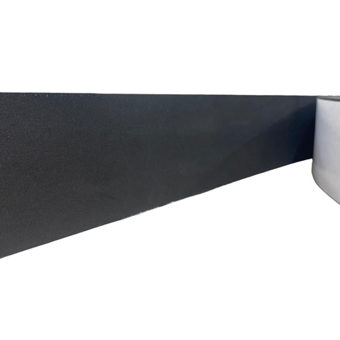 Moldura Painel Ripado Eva Autocolante Liso 7cmx5mm 25 Metros - Preto