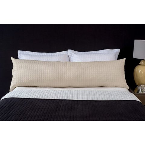 Porta Travesseiro Abraco 1,50m X 50cm Bege Plaza