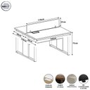 Ver imagem 3 de Conjunto Mesa Plataforma 2 Lugares com Divisória Macadâmia e Branco