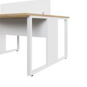 Ver imagem 5 de Conjunto Mesa Plataforma 2 Lugares com Divisória Macadâmia e Branco