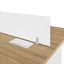 Ver imagem 6 de Conjunto Mesa Plataforma 2 Lugares com Divisória Macadâmia e Branco