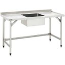 Ver imagem 1 de Pia 1,5 m Total Inox AISI 304 com cuba 50 x 40 x 25 cm Fritomaq Cuba Lado Esquerdo