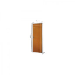 Kit Porta de Madeira Decorada 215x75cm com Batente de Aço 6cm Neblina MGM - 3
