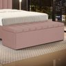 Calçadeira Baú Navi 140 para Cama de Casal N-031 Veludo Rosê Claro Aradecor - 1