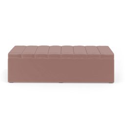 Calçadeira Baú Navi 140 para Cama de Casal N-031 Veludo Rosê Claro Aradecor - 2