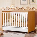 Ver imagem 1 de Berço Crescer 3 em 1 100% em MDF Cinamomo Branco