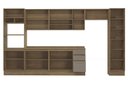 Ver imagem 4 de Armário de Cozinha Modulada Completa Reta 9 Peças 4,00m Botanic Kappesberg - Nogueira/Fendi