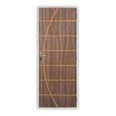 Ver imagem 2 de Kit Porta de Madeira Decorada 215x75cm com Batente de Aço 6cm Neblina Mgm