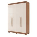 Ver imagem 2 de Guarda Roupas Solteiro 4 Portas Frisado 3 Gavetas 100% MDF July