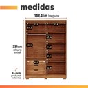 Ver imagem 4 de Guarda Roupas Solteiro 4 Portas Frisado 3 Gavetas 100% MDF July