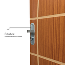 Ver imagem 7 de Kit Porta de Madeira Decorada 215x75cm com Batente de Aço 06cm Neblina MGM