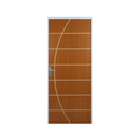 Ver imagem 2 de Kit Porta de Madeira Decorada 215x75cm com Batente de Aço 06cm Neblina MGM Abertura Direita Marrom/Mogno
