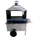 Ver imagem 1 de Carrinho de Lanche inox com Caixa Térmica, Baú de Mantimentos, Vitrine e Vidro Temp. cod 66714 -
