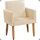 Ver imagem 3 de Kit Namoradeira Decorativa + 2 Poltronas Para Sala Reforçadas + Puff Redondo Suede