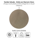 Ver imagem 7 de Sofa Cama 2 Lugares 185 Cm Duda Veludo E434 Marrom Claro Milani Store