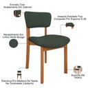 Ver imagem 6 de Kit 02 Cadeiras para Sala de Jantar Cozinha Living Estofada Dara L02 Linho Verde Musgo - Lyam Decor