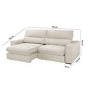 Ver imagem 2 de Sofá Aspem Linho 02 Módulos de 80cm B25cm Meu Sofá Online A302 Linho Branco