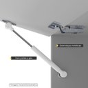 Ver mais imagens de Kit 02 Armários Aéreo Multiuso Geladeira Lux 70cm 100% Mdf 01 Porta Basculante - Cor Preto