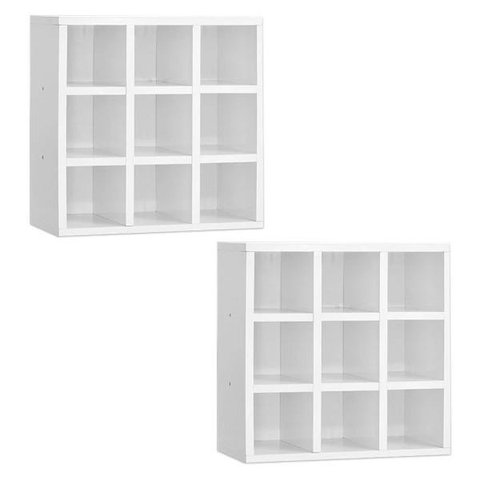 Kit 02 Nicho Porta Toalhas 9 Lugares Organizador 40x40 cm - AJL Móveis