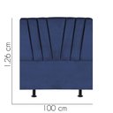 Ver imagem 3 de Cabeceira Bélgica Cama Box Solteiro 100 Cm Suede Azul