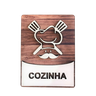 Placa Sinalização Cozinha Mdf 15 X 20 Cm - 1