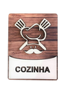 Ver imagem 1 de Placa Sinalização Cozinha Mdf 15 X 20 Cm