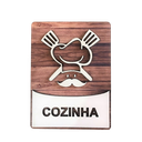 Ver imagem 1 de Placa Sinalização Cozinha Mdf 15 X 20 Cm