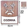 Placa Sinalização Cozinha Mdf 15 X 20 Cm - 2