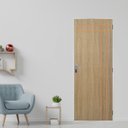Ver imagem 1 de Kit Porta de Madeira Decorada 215x65cm com Batente de Aço 6cm Mantiqueira MGM Abertura Direita Marrom/Carvalho Alpha