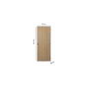 Ver imagem 3 de Kit Porta de Madeira Decorada 215x75cm com Batente de Aço 6cm Mantiqueira MGM Abertura Esquerda Marrom/Carvalho Alpha