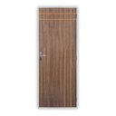 Ver imagem 2 de Kit Porta de Madeira Decorada 215x75cm com Batente de Aço 06cm Mantiqueira MGM Abertura Esquerda Marrom/Carvalho Quebec