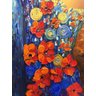 Quadro Pintura Tela menina flores vestido bela vertical 5102: 120cm (A) x 80cm (L) - 4