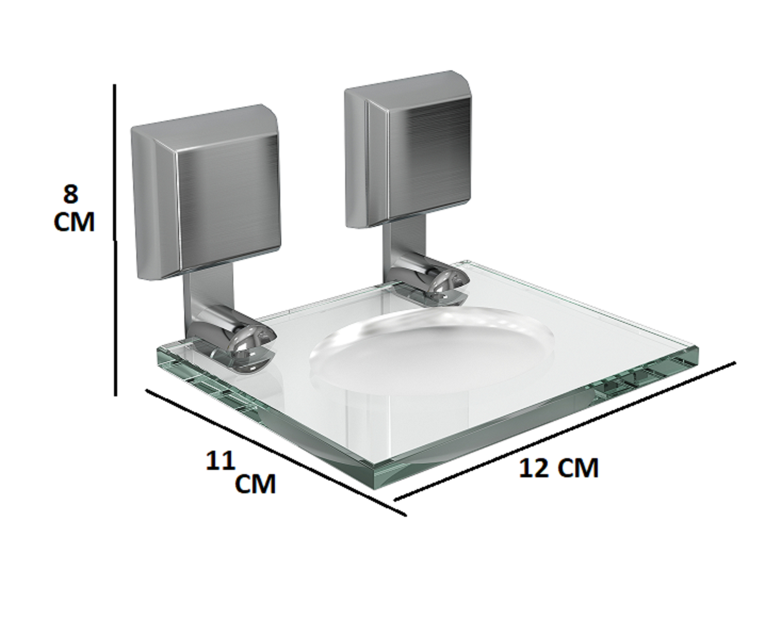 Kit de Acessórios para Banheiro Linha Luxo Quadrado 5 Peças - 7