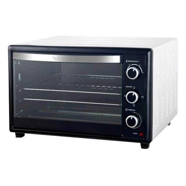 Forno Elétrico 66 Litros Preto/Branco 220V - BEST Menor preço em Forno Elétrico 66 Litros Preto/Branco 220V - BEST