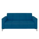 Ver imagem 5 de Sofá Living Decorativo Houston 2 Lugares 160cm Pés em Metal Veludo Azul G33 - Gran Belo