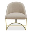 Ver imagem 7 de Kit 06 Cadeiras Poltrona de Jantar Bela Suede Base Metálica Industrial Dourado - Pallazio Bege