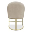 Ver imagem 2 de Kit 06 Cadeiras Poltrona de Jantar Bela Suede Base Metálica Industrial Dourado - Pallazio Bege