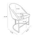Ver imagem 4 de Kit 06 Cadeiras Poltrona de Jantar Bela Suede Base Metálica Industrial Dourado - Pallazio Bege