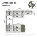 Ver imagem 3 de Armário de Cozinha Completa 270 cm Branco/Verde Vik Madesa 08