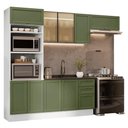 Ver imagem 2 de Armário de Cozinha Completa 270 cm Branco/Verde Vik Madesa 08