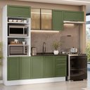 Ver imagem 1 de Armário de Cozinha Completa 270 cm Branco/Verde Vik Madesa 08