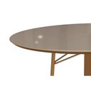 Ver imagem 5 de Mesa p/ Cozinha Elma Premium Madeira Maciça c/ Tampo Madeirado c/ Vidro 120x120cm Carvalho/Off