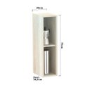 Ver imagem 3 de Armário Luciane 20cm 1 Porta Lis Legno Crema C/Kashmir