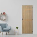 Ver imagem 1 de Kit Porta de Madeira Decorada 215x65cm com Batente de Aço 6cm Gaúcha Mgm