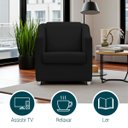 Ver mais imagens de Kit Namoradeira + 4 Poltronas Decorativas para Sala Mila Suede Cores Pé de Plastico Cromado