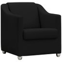 Ver imagem 2 de Kit Namoradeira + 4 Poltronas Decorativas para Sala Mila Suede Cores Pé de Plastico Cromado
