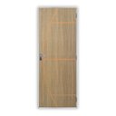 Ver imagem 2 de Kit Porta de Madeira Decorada 215x85cm com Batente de Aço 6cm Gaúcha MGM Abertura Direita Marrom/Carvalho Alpha
