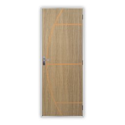 Kit Porta de Madeira Decorada 215x85cm com Batente de Aço 6cm Gaúcha MGM - 2