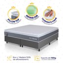 Ver imagem 3 de Conjunto Box Cinza Luanda Cinza Espuma D28 Queen 158x198x62 - King House