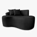 Ver imagem 1 de Sofá Orgânico 2 Lugares Curvo Feijão Design Elegante Corino Premium